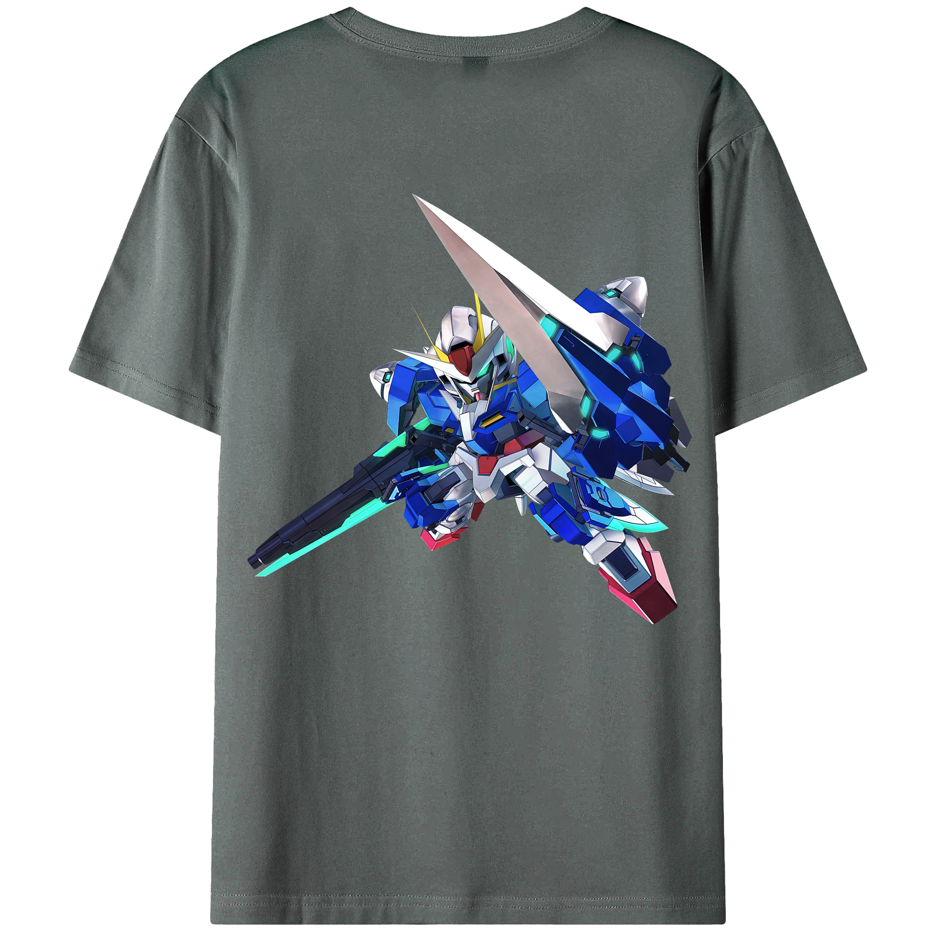 （画像用） 機動戦士ガンダム Mobile Suit Gundam 綿100％ メンズ半袖Tシャツ（バックプリント） 通気性